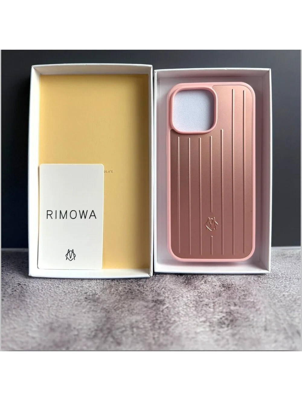 🦩 RIMOWA iPhone 16 Pro Case in Pink Aluminum Metal Grooved Luggage Style